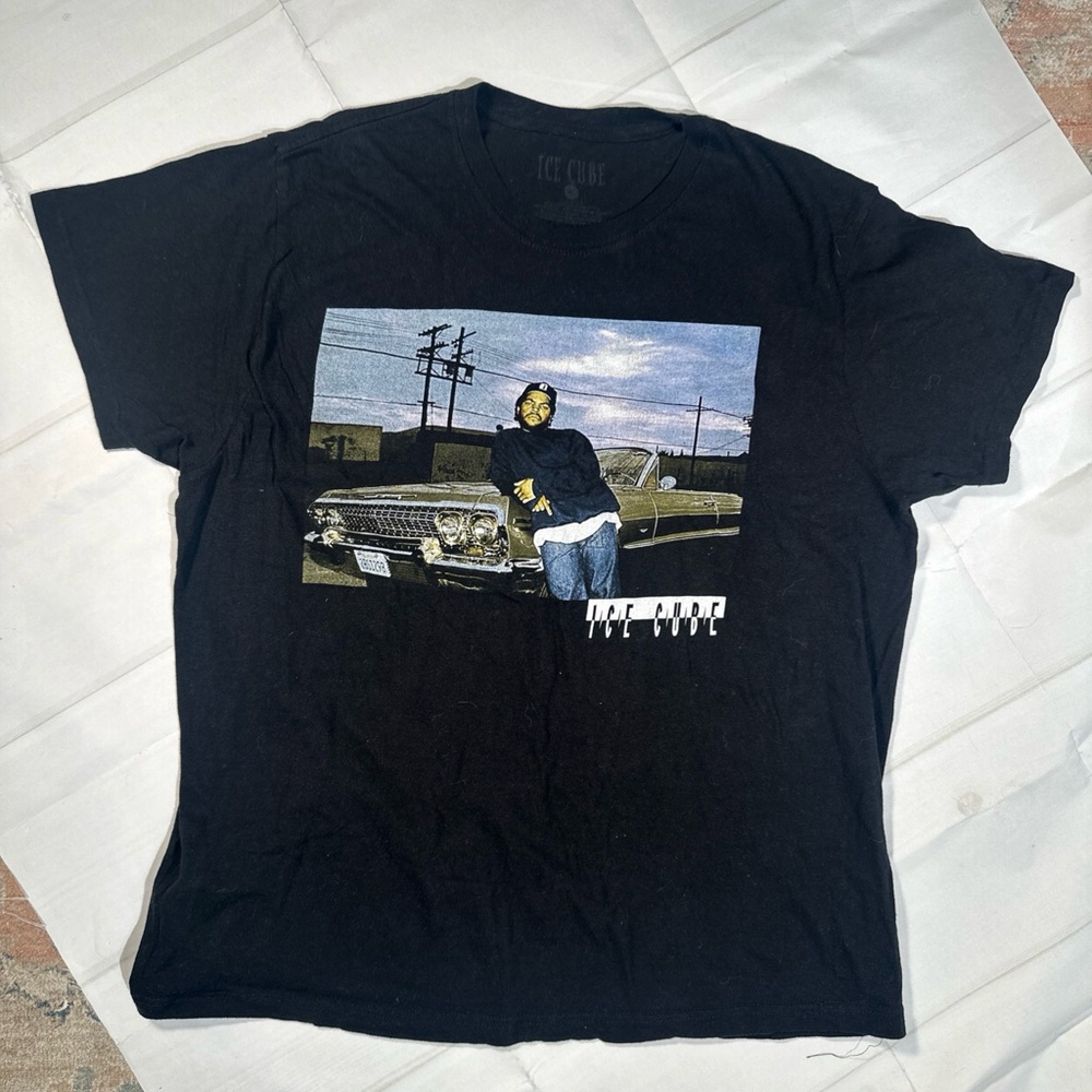 Ice Cube Men's Impala Black T-shirt Black Mens XL Short Sleeve Crew Neck